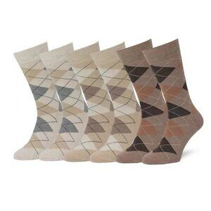 Easton Marlowe Men's 6-Pack Argyle Pattern Dress Socks - 10-13